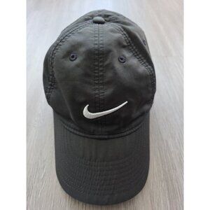 Nike Dri Fit Black Hat Cap Adjustable Swoosh Unisex Golf Casual